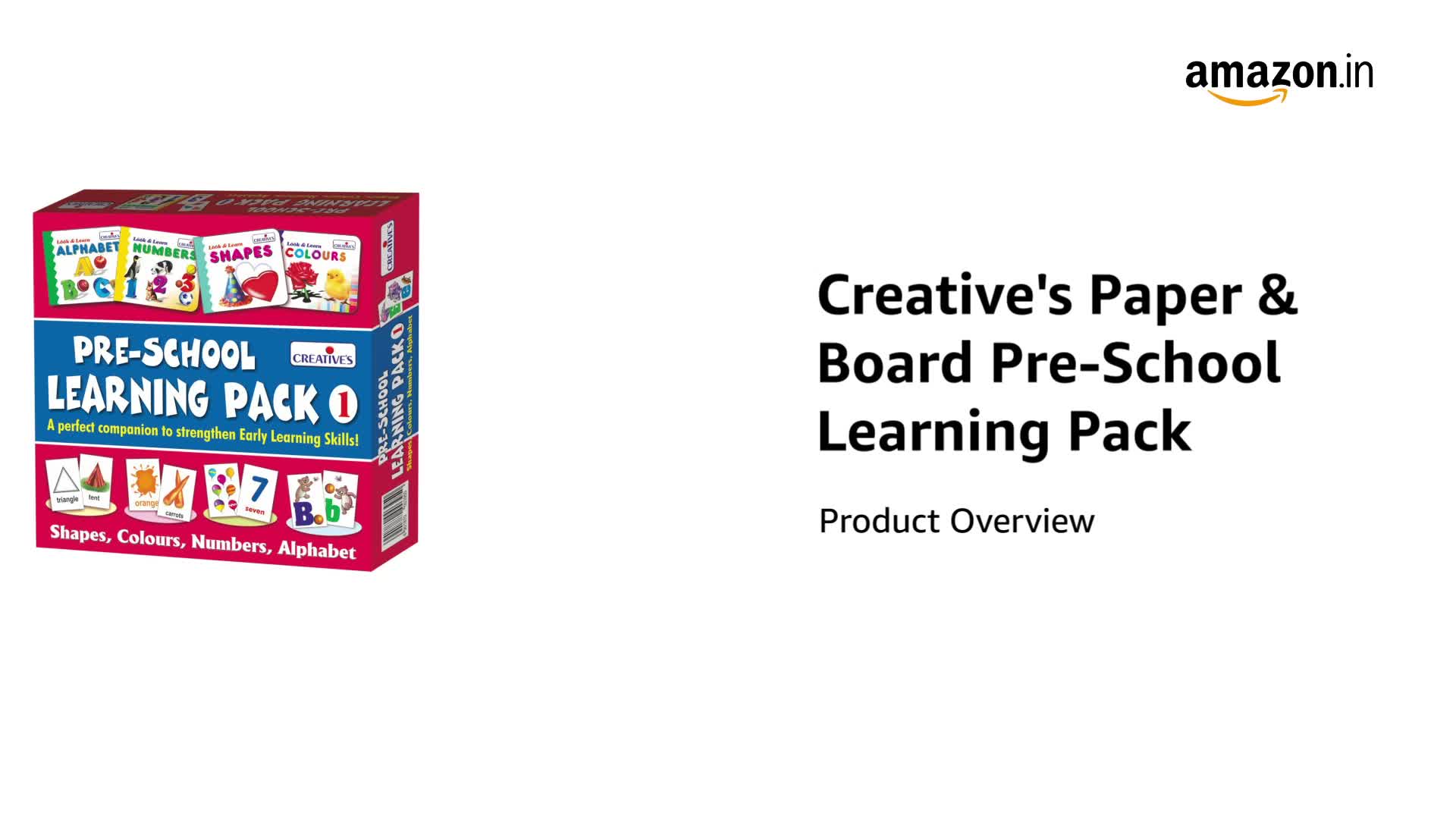 Buy Creative's Pre-School Learning Pack-1 | Preschool Series